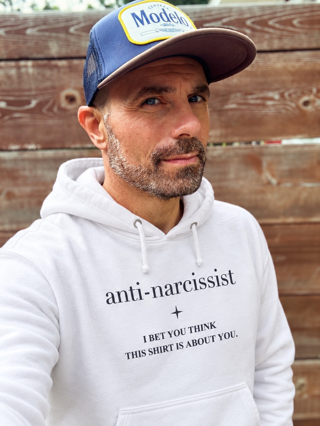 This Shirt Is About You — Premium unisex hoodie, worn styling preview.
